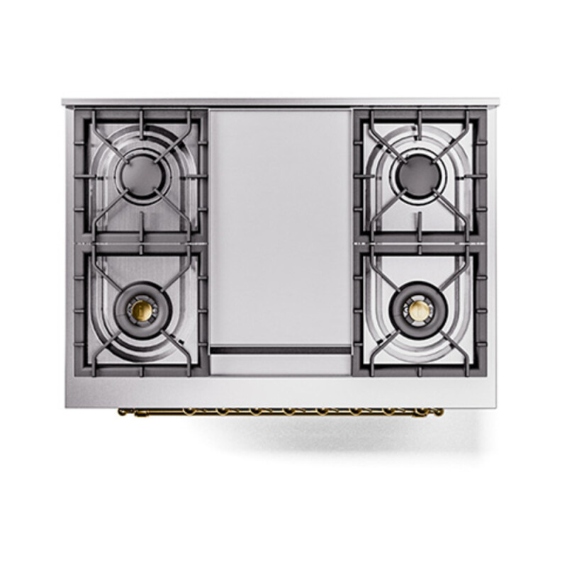 Nostalgie II 36 inch Dual Fuel Range with 6 Burners and Griddle UP36FQNMPMGG