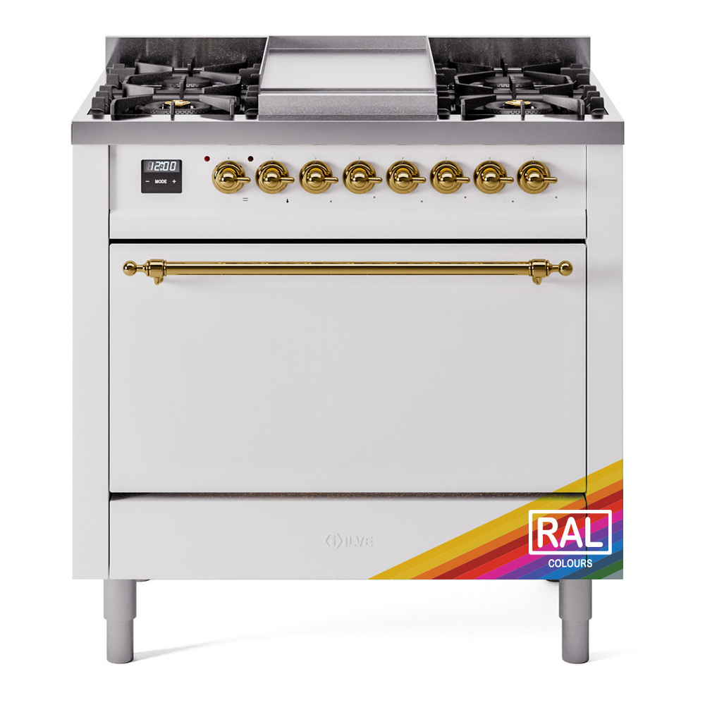 Nostalgie II 36 inch Dual Fuel Range with 6 Burners and Griddle UP36FQNMPRAG