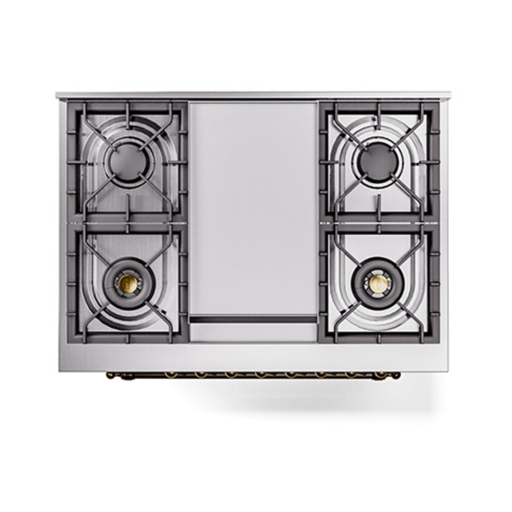 Nostalgie II 36 inch Dual Fuel Range with 6 Burners and Griddle UP36FQNMPSSBLP