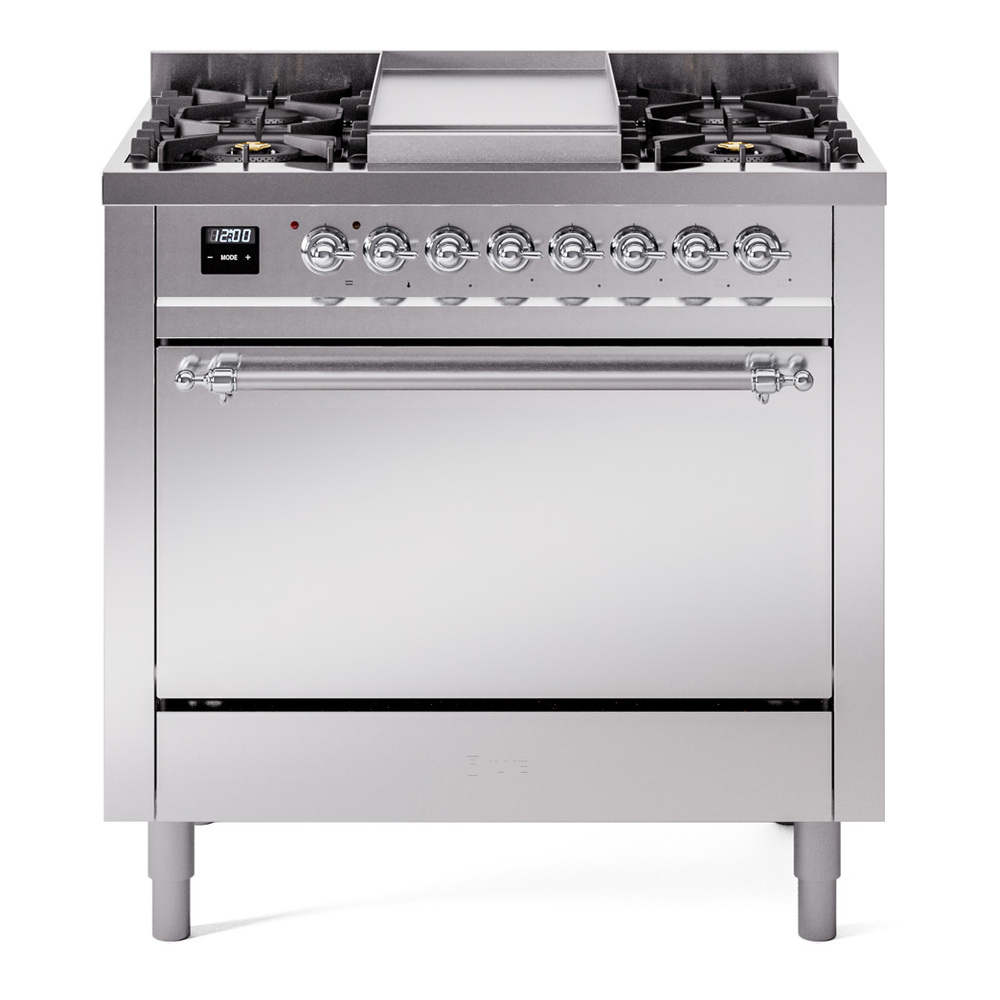 Nostalgie II 36 inch Dual Fuel Range with 6 Burners and Griddle UP36FQNMPSSC