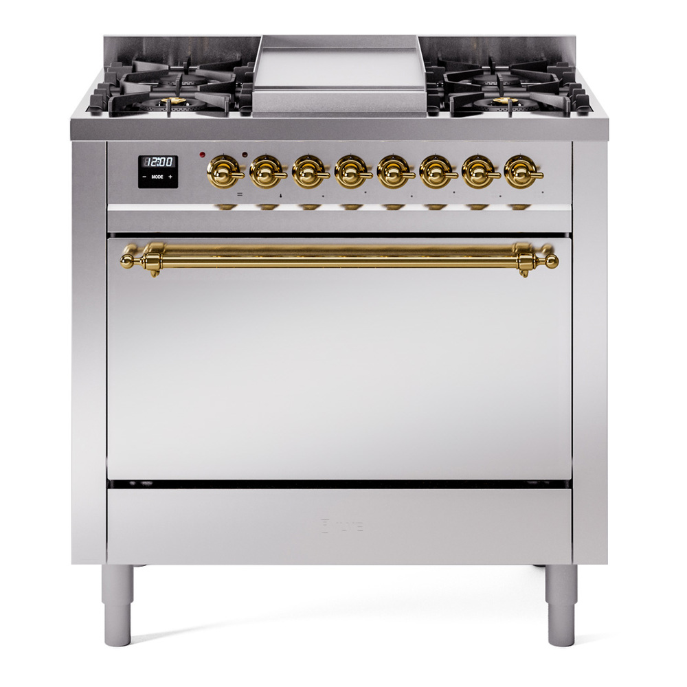 Nostalgie II 36 inch Dual Fuel Range with 6 Burners and Griddle UP36FQNMPSSG