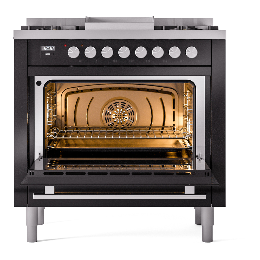 Professional Plus II 36 inch Dual Fuel Range UP36FWMPBKLP