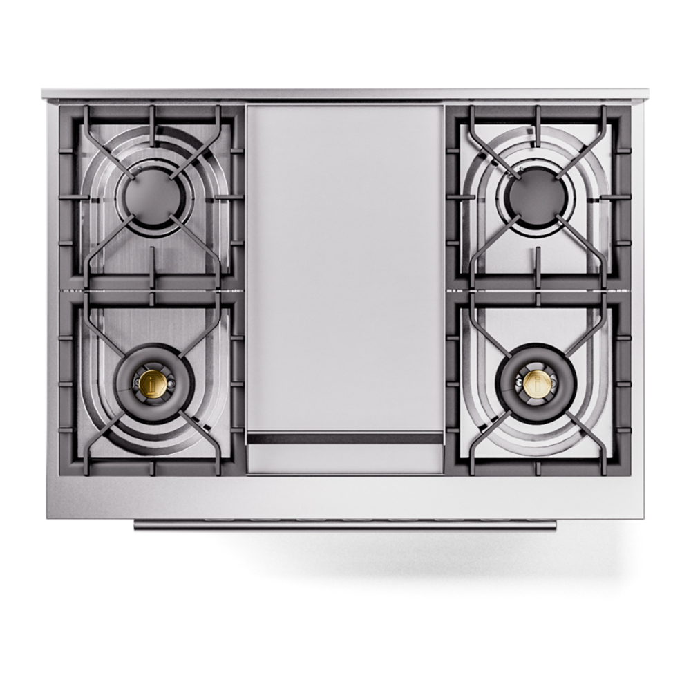 Professional Plus II 36 UP36FWMPWH Freestanding Dual Fuel Range with 6 Sealed Burners with Griddle Single Oven with Triple Glass Door with Stainless Steel knobs UP36FWMPWH