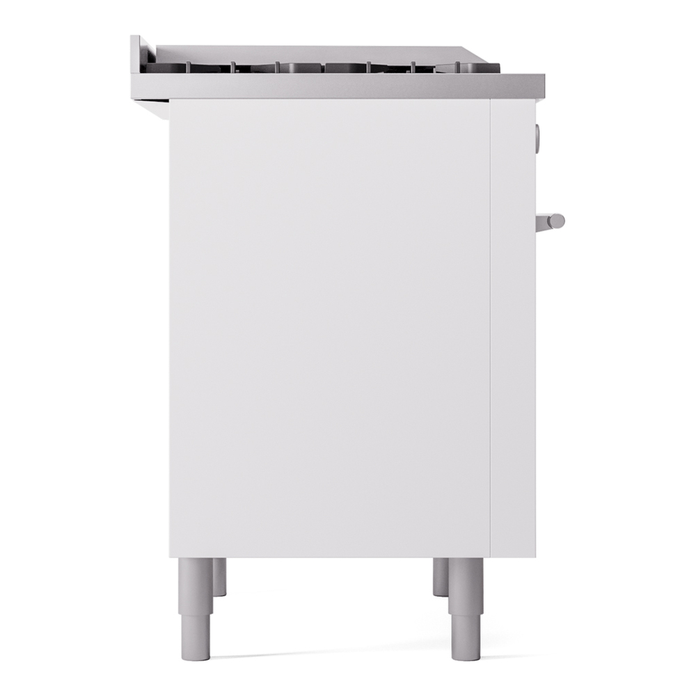 Professional Plus II 36 UP36FWMPWH Freestanding Dual Fuel Range with 6 Sealed Burners with Griddle Single Oven with Triple Glass Door with Stainless Steel knobs UP36FWMPWH