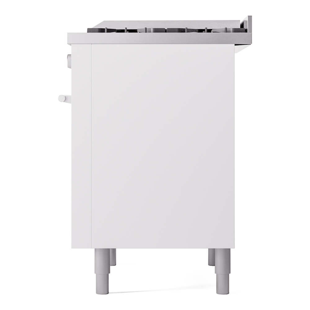 Professional Plus II 36 UP36FWMPWH Freestanding Dual Fuel Range with 6 Sealed Burners with Griddle Single Oven with Triple Glass Door with Stainless Steel knobs UP36FWMPWH