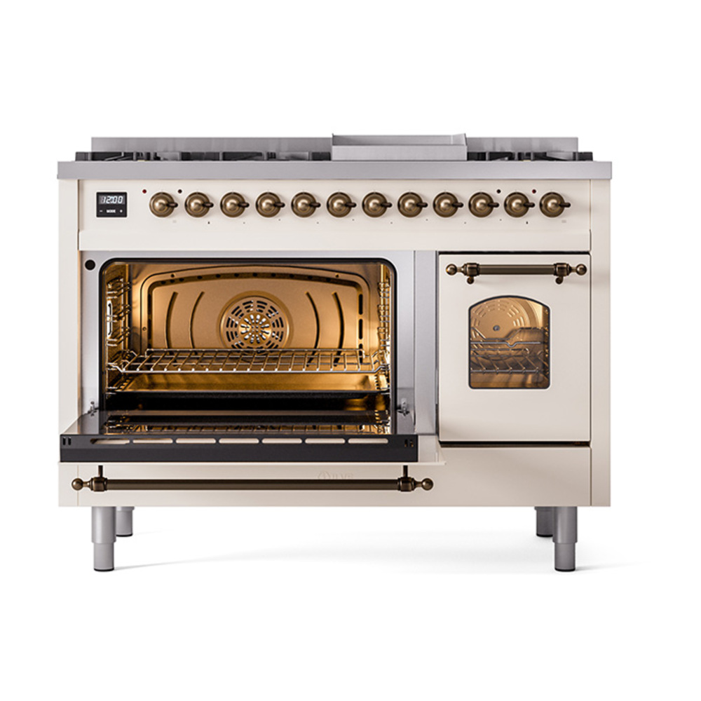 Nostalgie II 48 inch Dual Fuel Range with 5.02 cu. ft. Total Double Oven Capacity UP48FNMPAWBLP