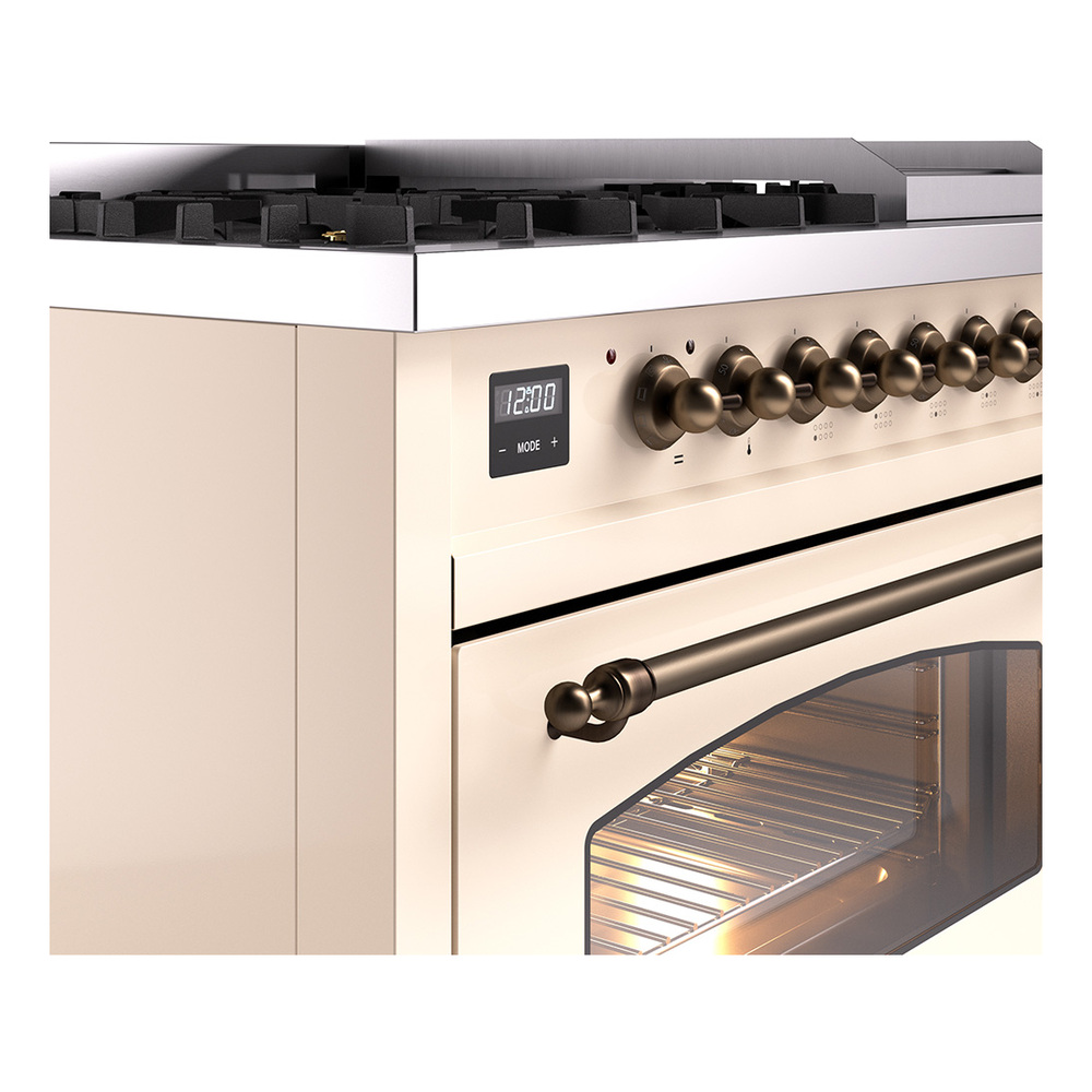 Nostalgie II 48 inch Dual Fuel Range with 5.02 cu. ft. Total Double Oven Capacity UP48FNMPAWBLP