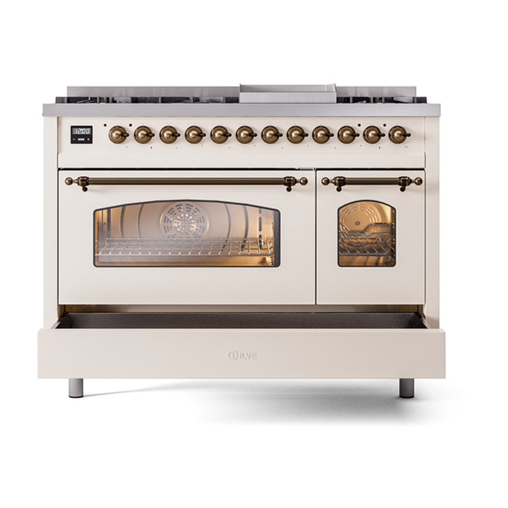 Nostalgie II 48 inch Dual Fuel Range with 5.02 cu. ft. Total Double Oven Capacity UP48FNMPAWB