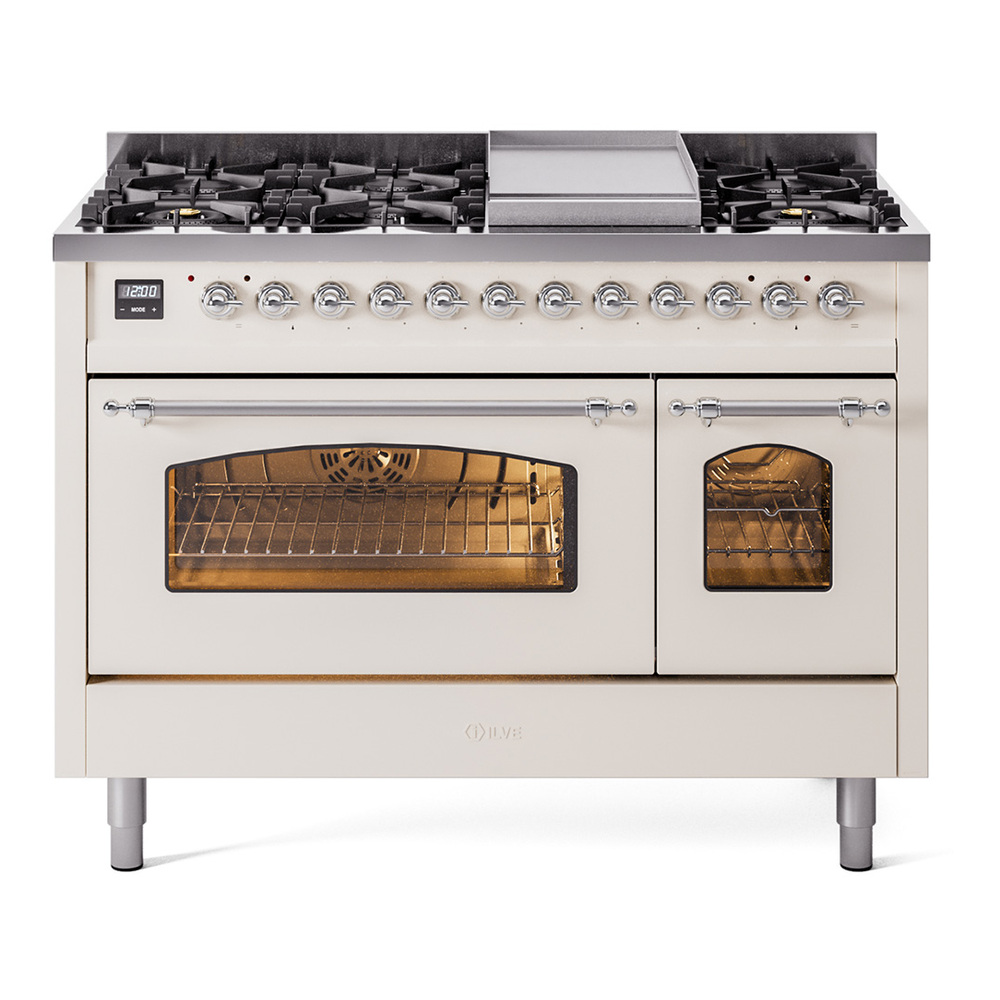 Nostalgie II 48 inch Dual Fuel Range with 5.02 cu. ft. Total Double Oven Capacity UP48FNMPAWC