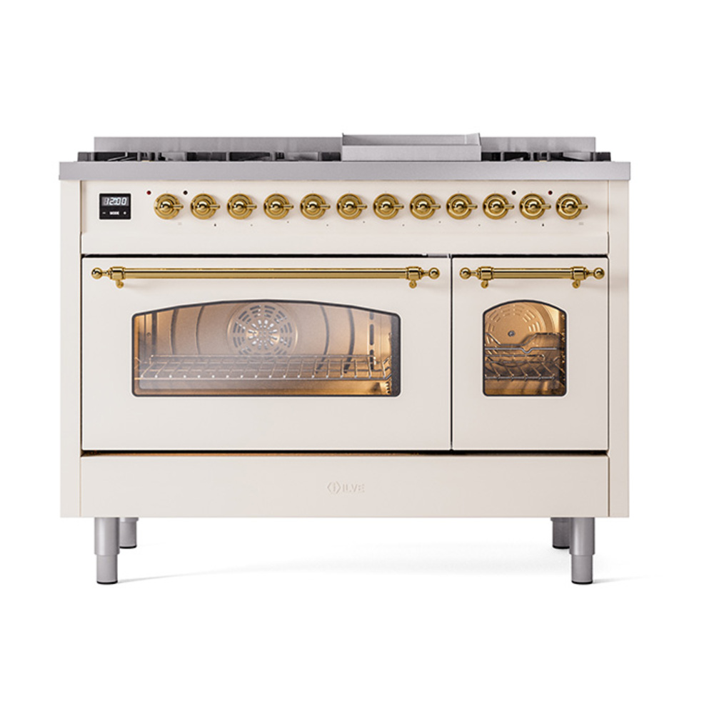 Nostalgie II 48 inch Dual Fuel Range with 5.02 cu. ft. Total Double Oven Capacity UP48FNMPAWG