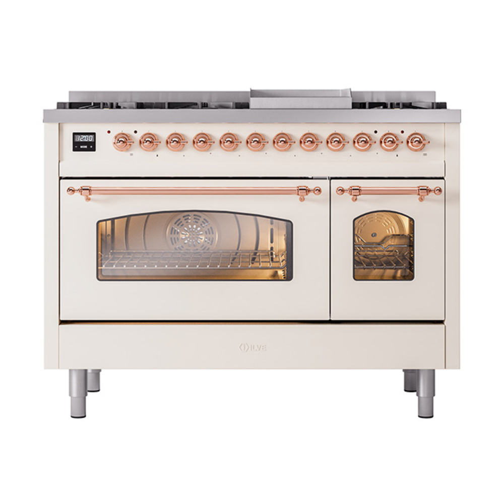 Nostalgie II 48 inch Dual Fuel Range with 5.02 cu. ft. Total Double Oven Capacity UP48FNMPAWPLP