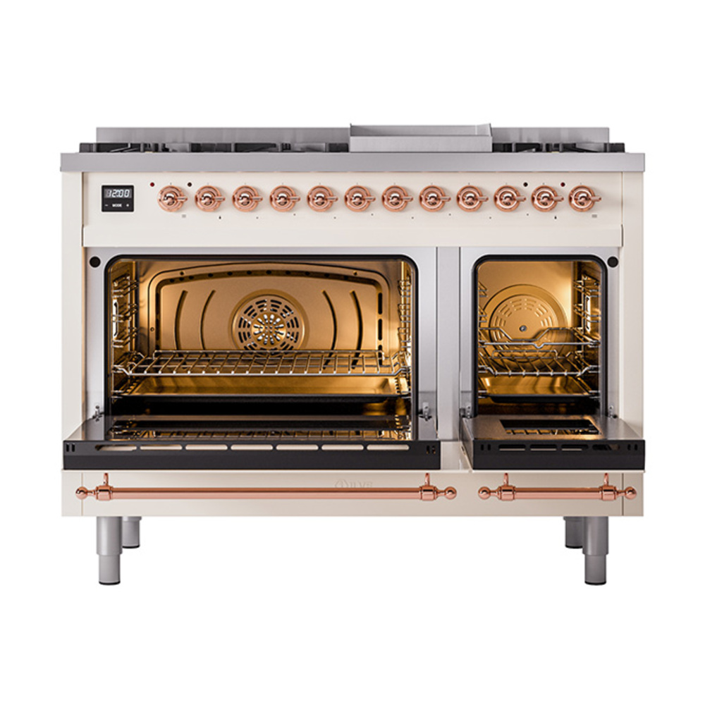 Nostalgie II 48 inch Dual Fuel Range with 5.02 cu. ft. Total Double Oven Capacity UP48FNMPAWPLP