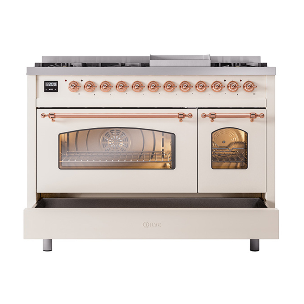 Nostalgie II 48 inch Dual Fuel Range with 5.02 cu. ft. Total Double Oven Capacity UP48FNMPAWPLP