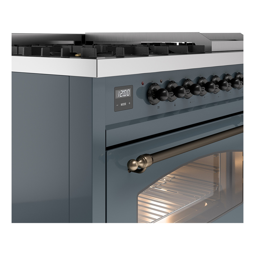 Nostalgie II 48 inch Dual Fuel Range with 5.02 cu. ft. Total Double Oven Capacity UP48FNMPBGBLP