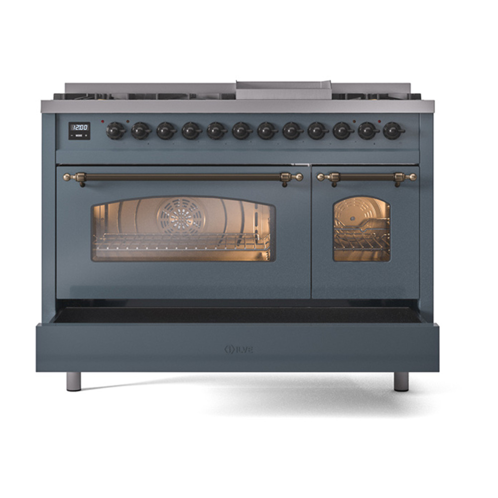 Nostalgie II 48 inch Dual Fuel Range with 5.02 cu. ft. Total Double Oven Capacity UP48FNMPBGB