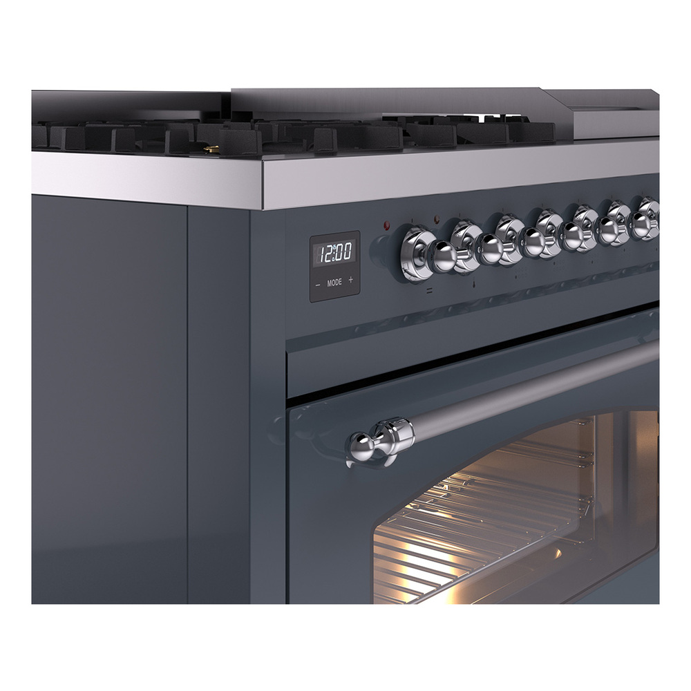 Nostalgie II 48 inch Dual Fuel Range with 5.02 cu. ft. Total Double Oven Capacity UP48FNMPBGCLP