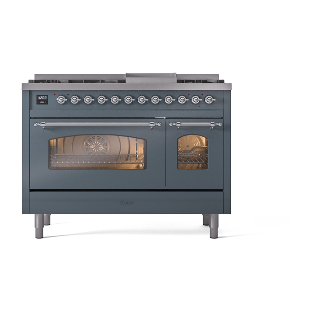 Nostalgie II 48 inch Dual Fuel Range with 5.02 cu. ft. Total Double Oven Capacity UP48FNMPBGC