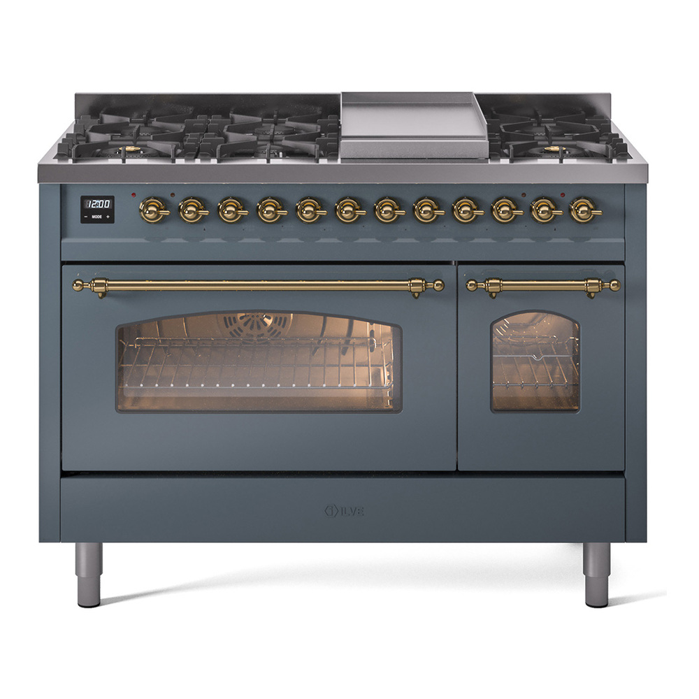 Nostalgie II 48 inch Dual Fuel Range with 5.02 cu. ft. Total Double Oven Capacity UP48FNMPBGG