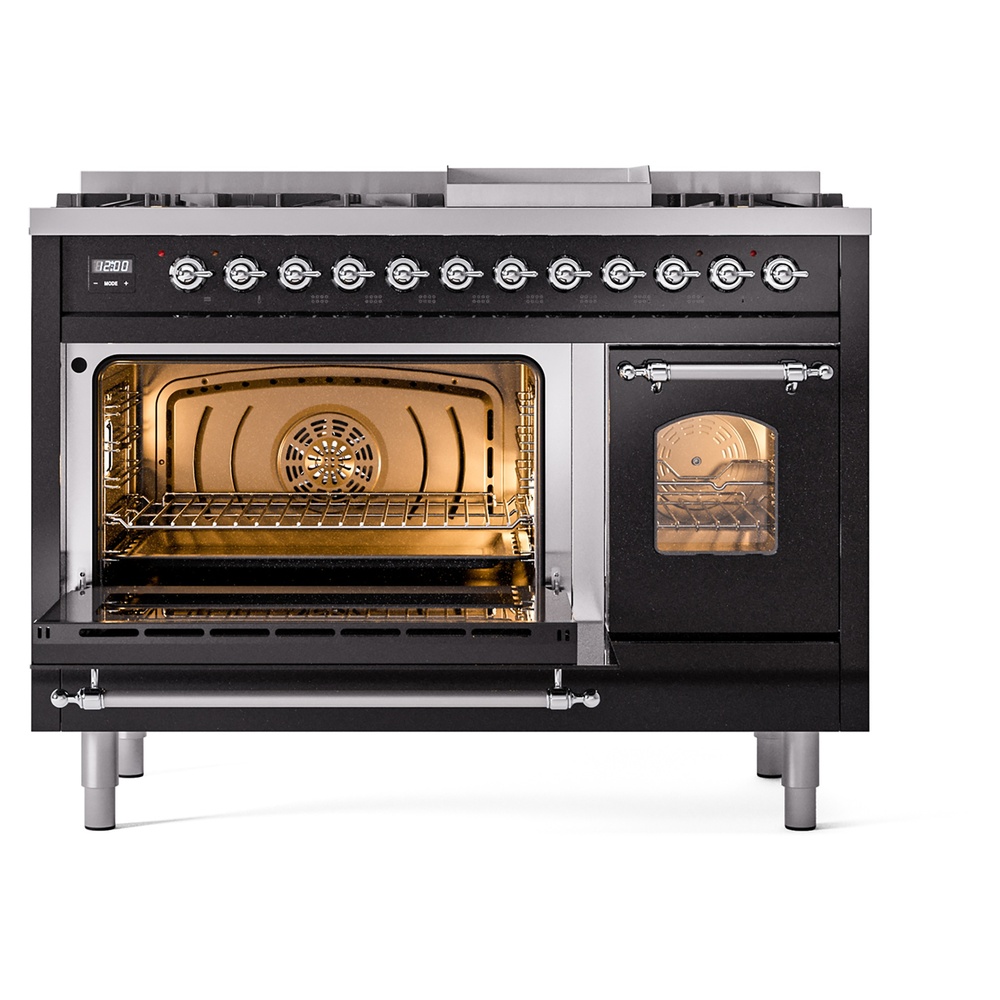 Nostalgie II 48 inch Dual Fuel Range with 5.02 cu. ft. Total Double Oven Capacity UP48FNMPBKCLP