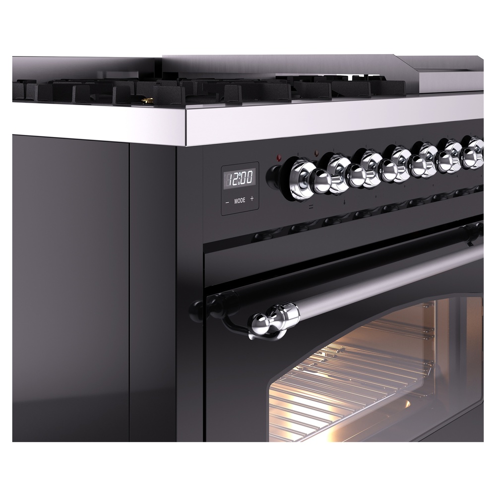 Nostalgie II 48 inch Dual Fuel Range with 5.02 cu. ft. Total Double Oven Capacity UP48FNMPBKCLP