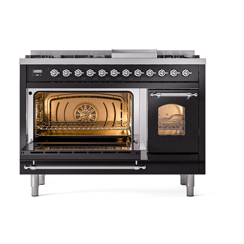 Nostalgie II 48 inch Dual Fuel Range with 5.02 cu. ft. Total Double Oven Capacity UP48FNMPBKC