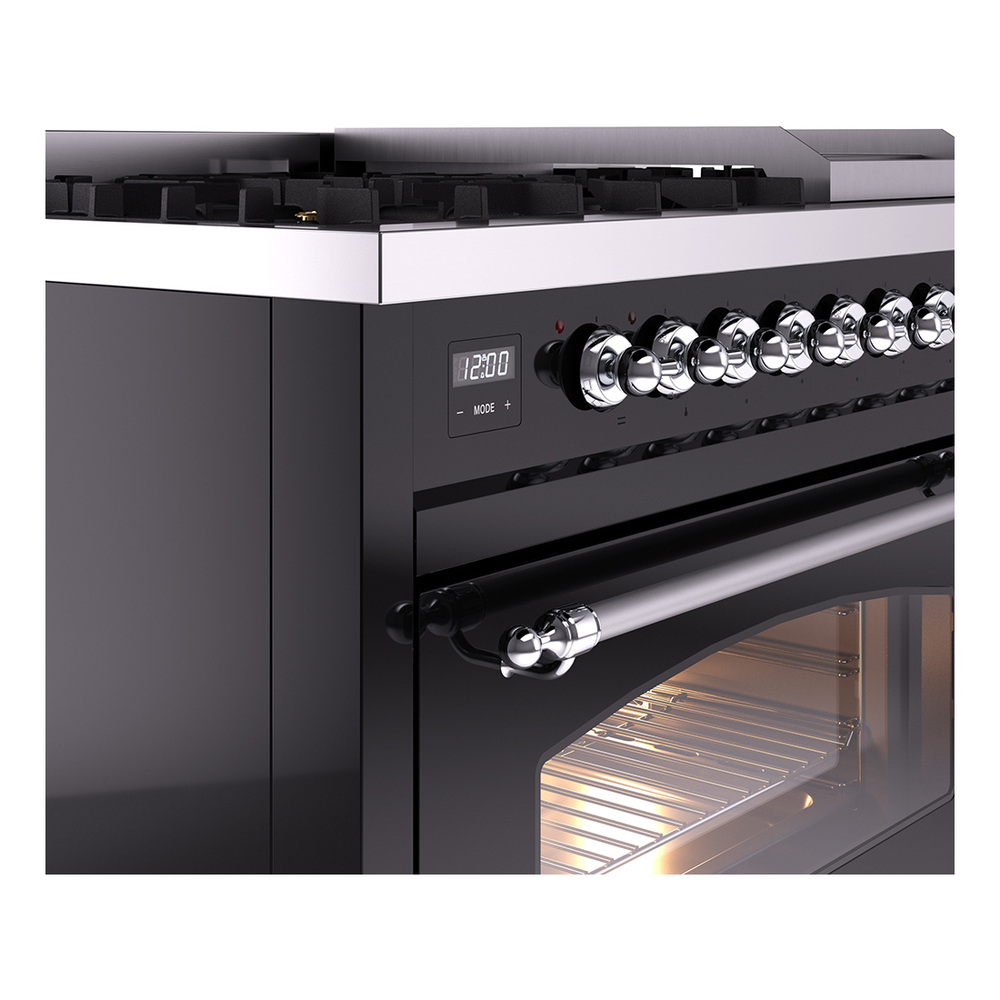Nostalgie II 48 inch Dual Fuel Range with 5.02 cu. ft. Total Double Oven Capacity UP48FNMPBKC