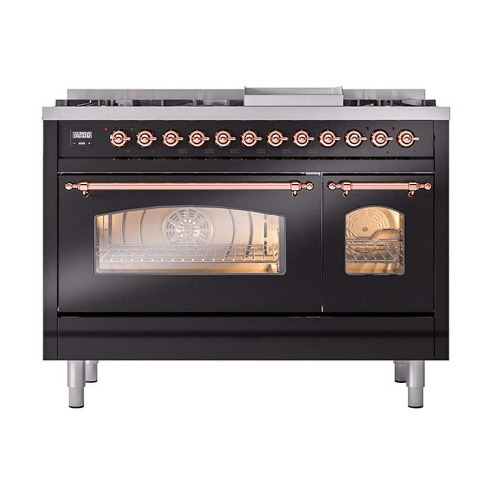 Nostalgie II 48 inch Dual Fuel Range with 5.02 cu. ft. Total Double Oven Capacity UP48FNMPBKP
