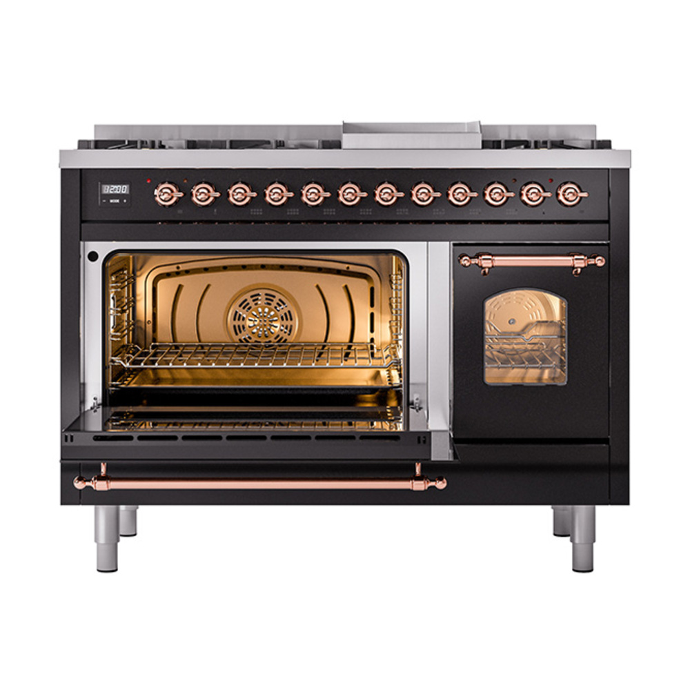 Nostalgie II 48 inch Dual Fuel Range with 5.02 cu. ft. Total Double Oven Capacity UP48FNMPBKP