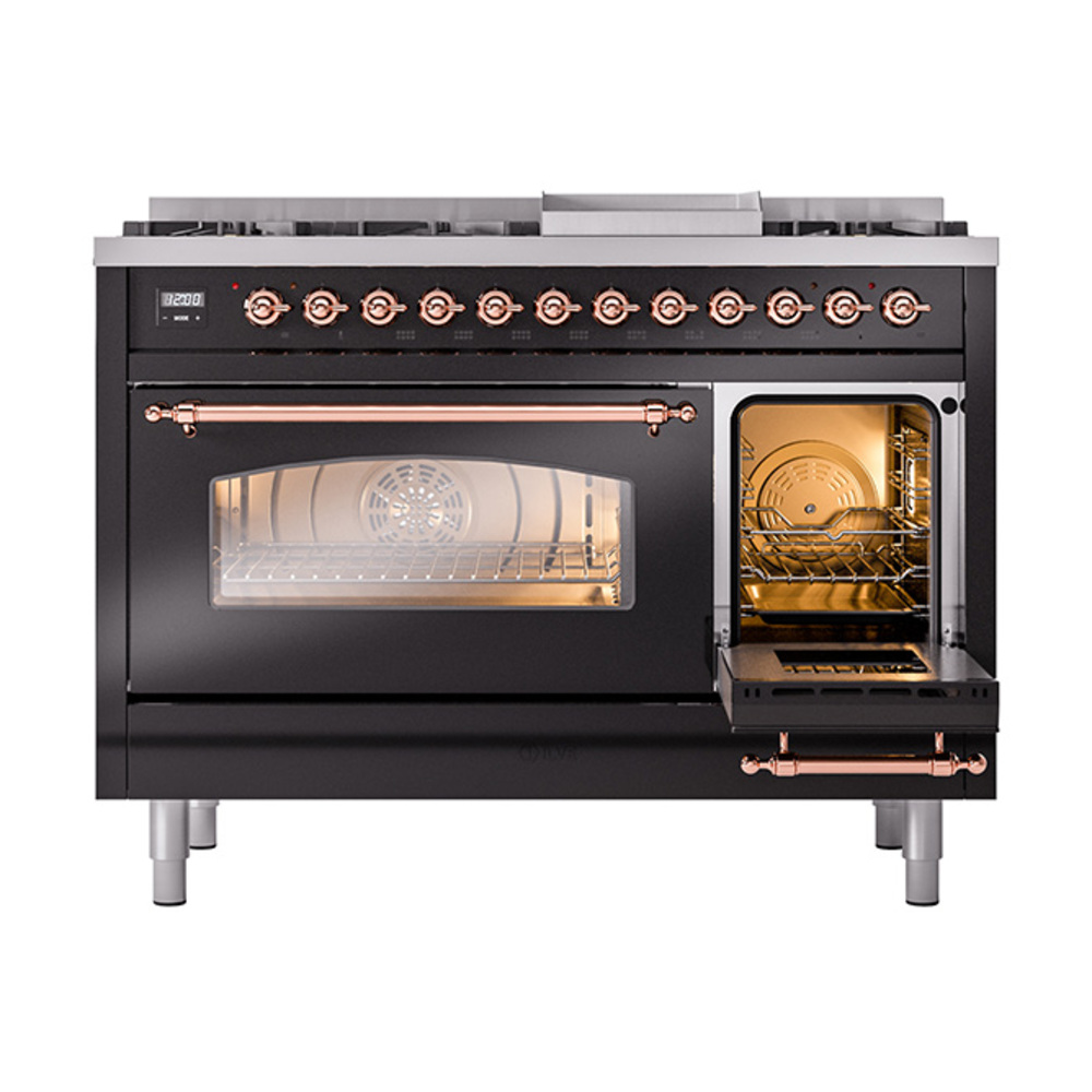 Nostalgie II 48 inch Dual Fuel Range with 5.02 cu. ft. Total Double Oven Capacity UP48FNMPBKP