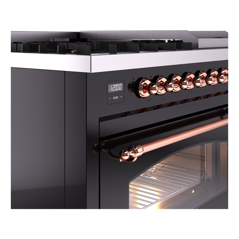Nostalgie II 48 inch Dual Fuel Range with 5.02 cu. ft. Total Double Oven Capacity UP48FNMPBKP