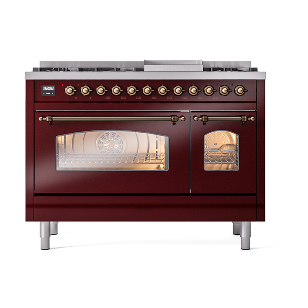 Nostalgie II 48 inch Dual Fuel Range with 5.02 cu. ft. Total Double Oven Capacity UP48FNMPBUB