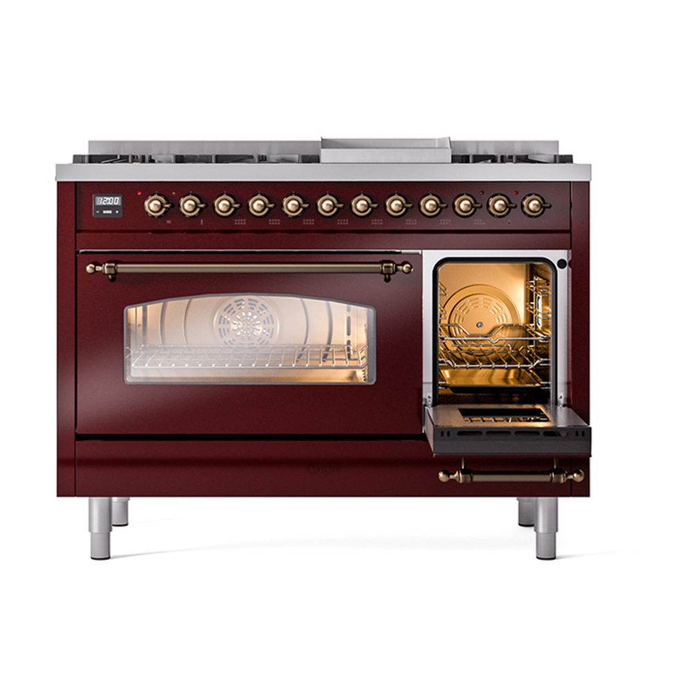 Nostalgie II 48 inch Dual Fuel Range with 5.02 cu. ft. Total Double Oven Capacity UP48FNMPBUB