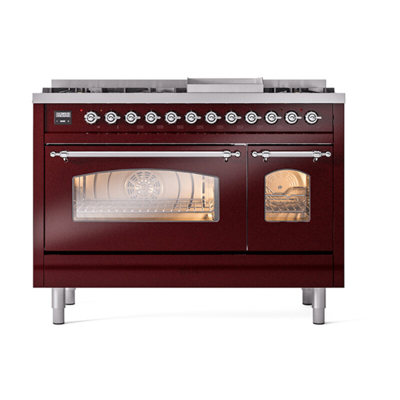 Nostalgie II 48 inch Dual Fuel Range with 5.02 cu. ft. Total Double Oven Capacity UP48FNMPBUCLP