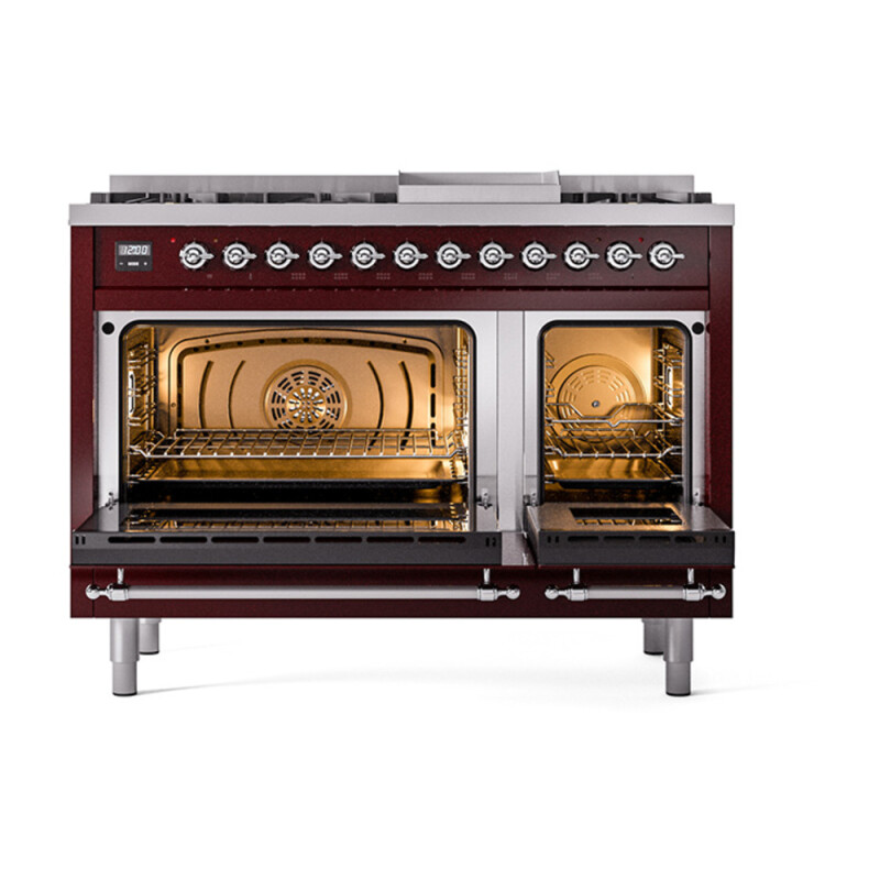 Nostalgie II 48 inch Dual Fuel Range with 5.02 cu. ft. Total Double Oven Capacity UP48FNMPBUCLP
