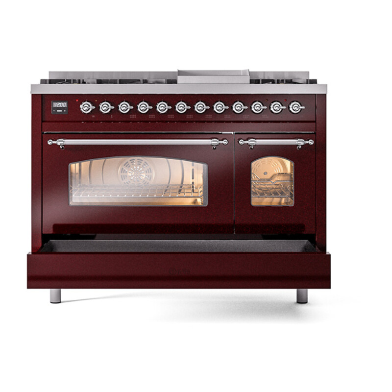 Nostalgie II 48 inch Dual Fuel Range with 5.02 cu. ft. Total Double Oven Capacity UP48FNMPBUCLP