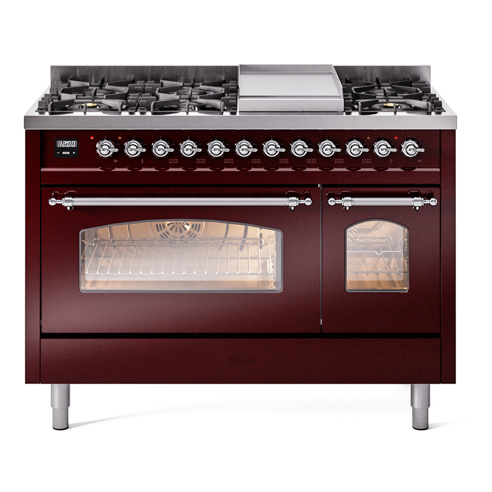 Nostalgie II 48 inch Dual Fuel Range with 5.02 cu. ft. Total Double Oven Capacity UP48FNMPBUCLP