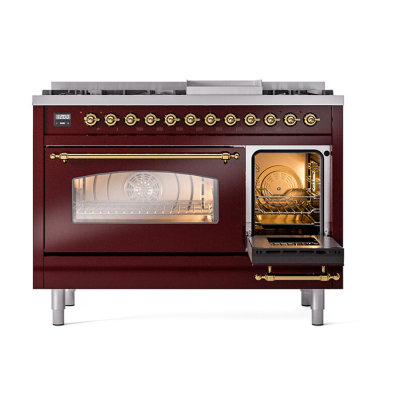 Nostalgie II 48 inch Dual Fuel Range with 5.02 cu. ft. Total Double Oven Capacity UP48FNMPBUG