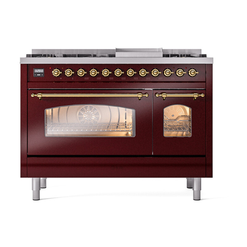 Nostalgie II 48 inch Dual Fuel Range with 5.02 cu. ft. Total Double Oven Capacity UP48FNMPBUGLP