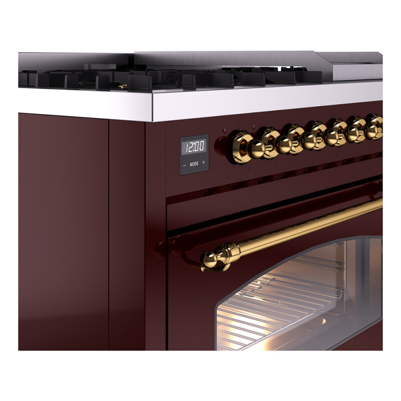 Nostalgie II 48 inch Dual Fuel Range with 5.02 cu. ft. Total Double Oven Capacity UP48FNMPBUGLP