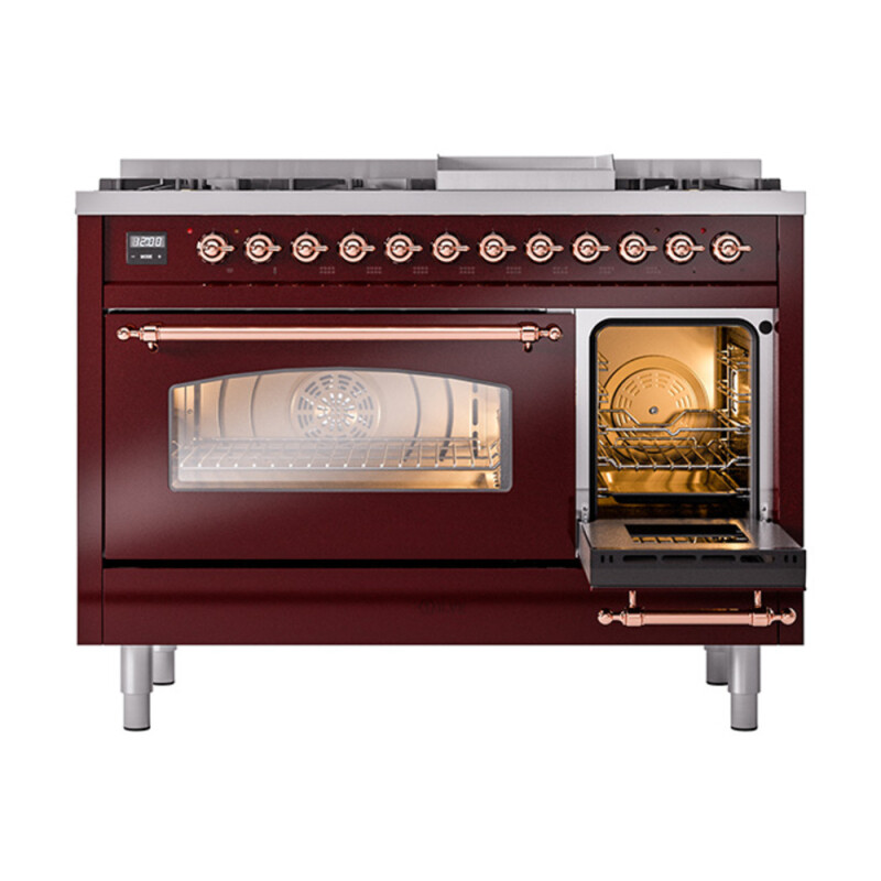 Nostalgie II 48 inch Dual Fuel Range with 5.02 cu. ft. Total Double Oven Capacity UP48FNMPBUP