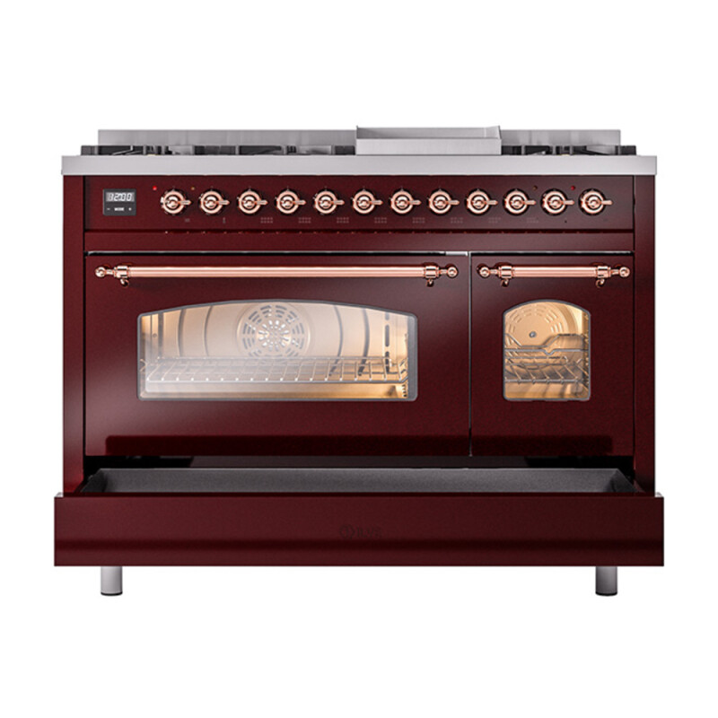 Nostalgie II 48 inch Dual Fuel Range with 5.02 cu. ft. Total Double Oven Capacity UP48FNMPBUP