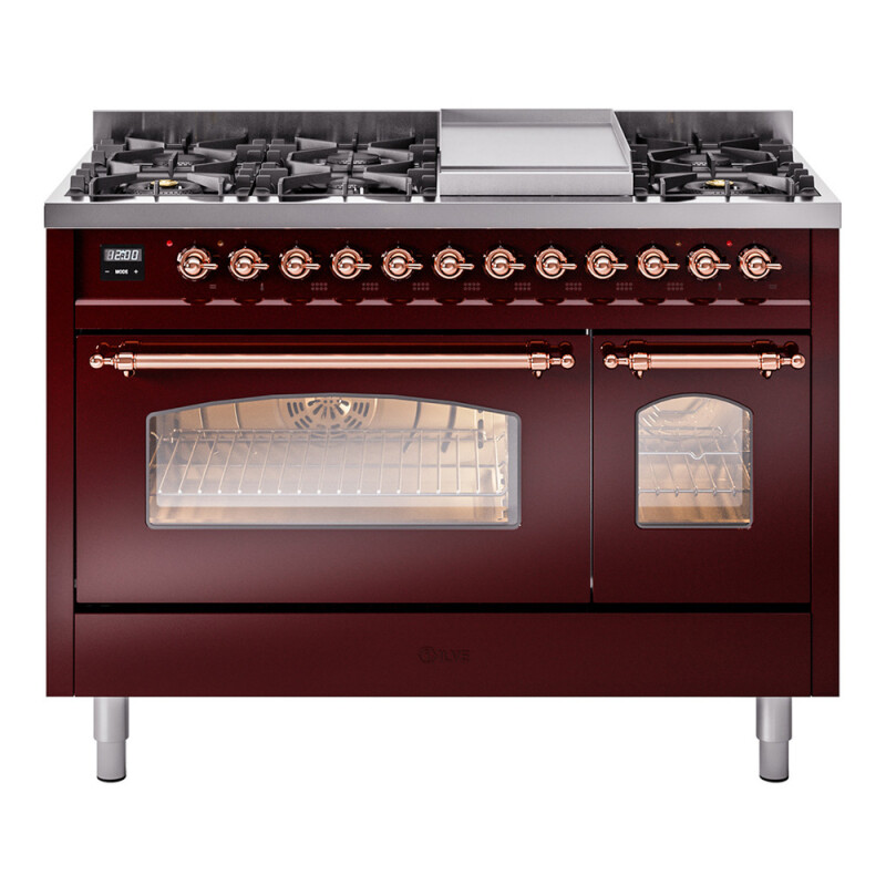 Nostalgie II 48 inch Dual Fuel Range with 5.02 cu. ft. Total Double Oven Capacity UP48FNMPBUPLP