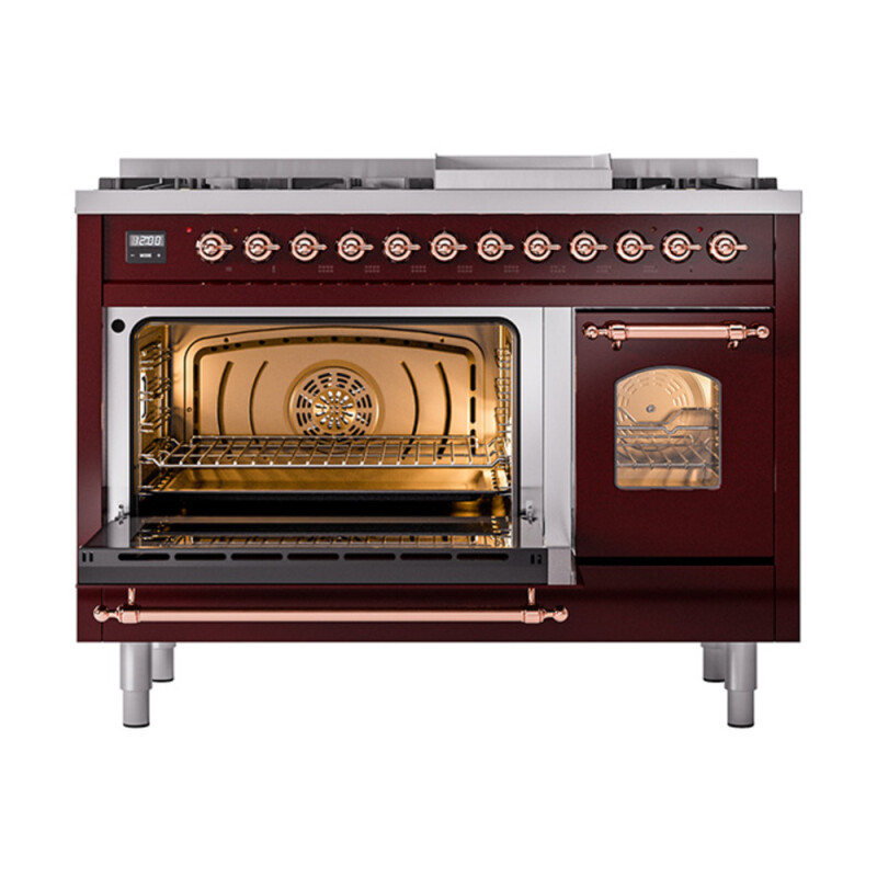 Nostalgie II 48 inch Dual Fuel Range with 5.02 cu. ft. Total Double Oven Capacity UP48FNMPBUPLP
