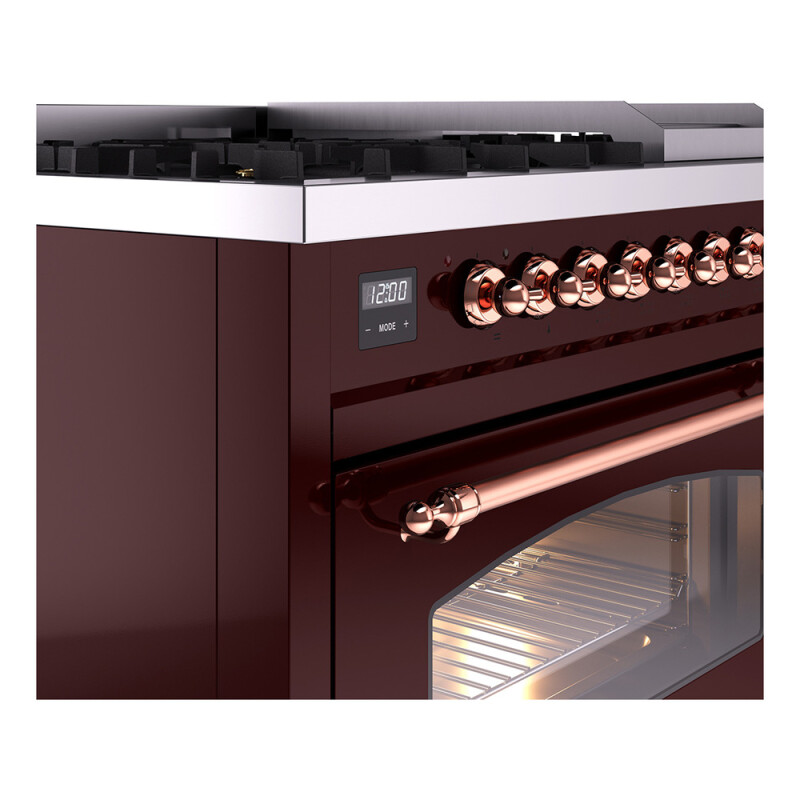 Nostalgie II 48 inch Dual Fuel Range with 5.02 cu. ft. Total Double Oven Capacity UP48FNMPBUPLP