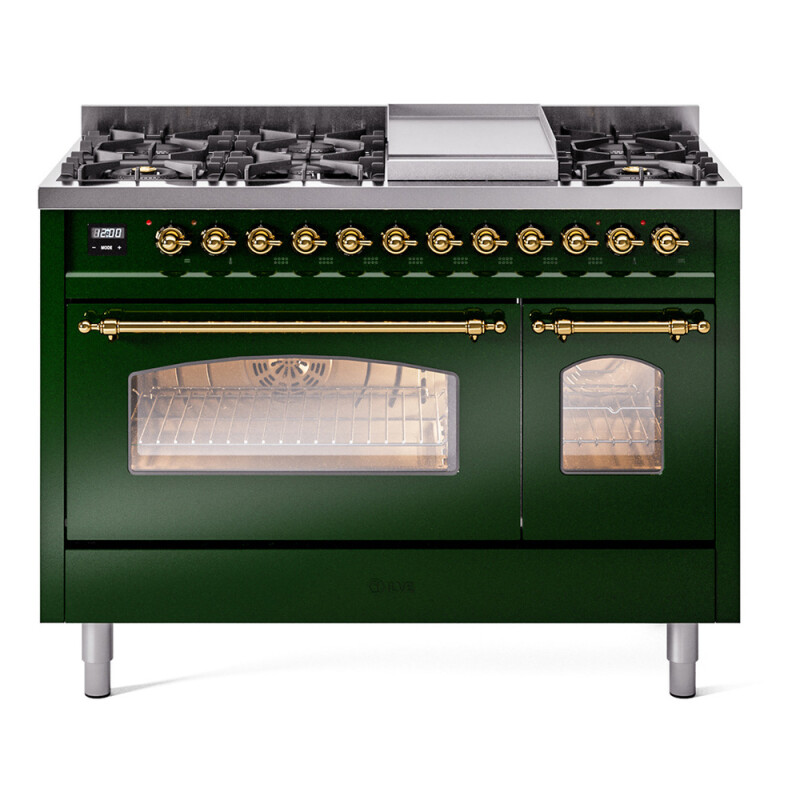 Nostalgie II 48 inch Dual Fuel Range with 5.02 cu. ft. Total Double Oven Capacity UP48FNMPEGG