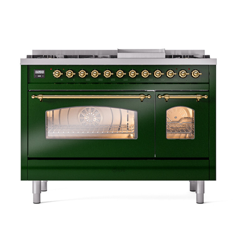Nostalgie II 48 inch Dual Fuel Range with 5.02 cu. ft. Total Double Oven Capacity UP48FNMPEGG