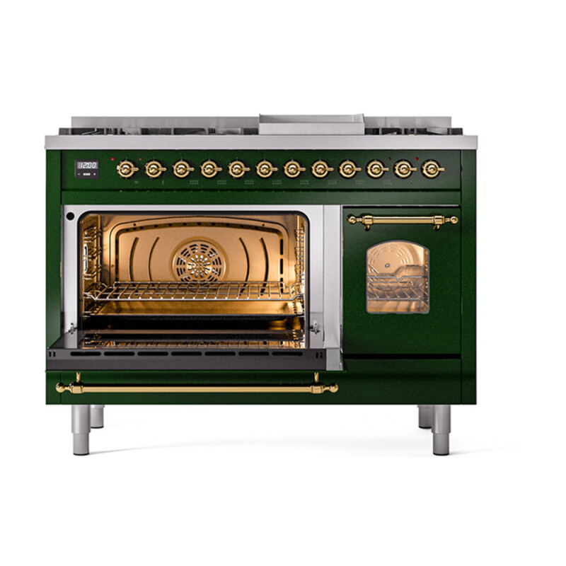 Nostalgie II 48 inch Dual Fuel Range with 5.02 cu. ft. Total Double Oven Capacity UP48FNMPEGGLP