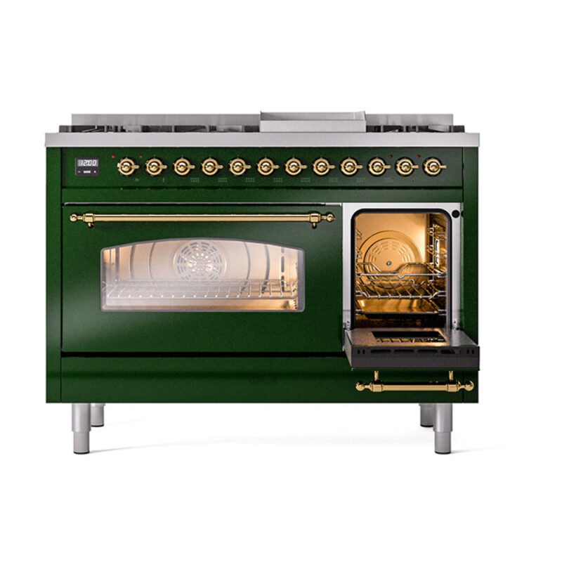 Nostalgie II 48 inch Dual Fuel Range with 5.02 cu. ft. Total Double Oven Capacity UP48FNMPEGGLP