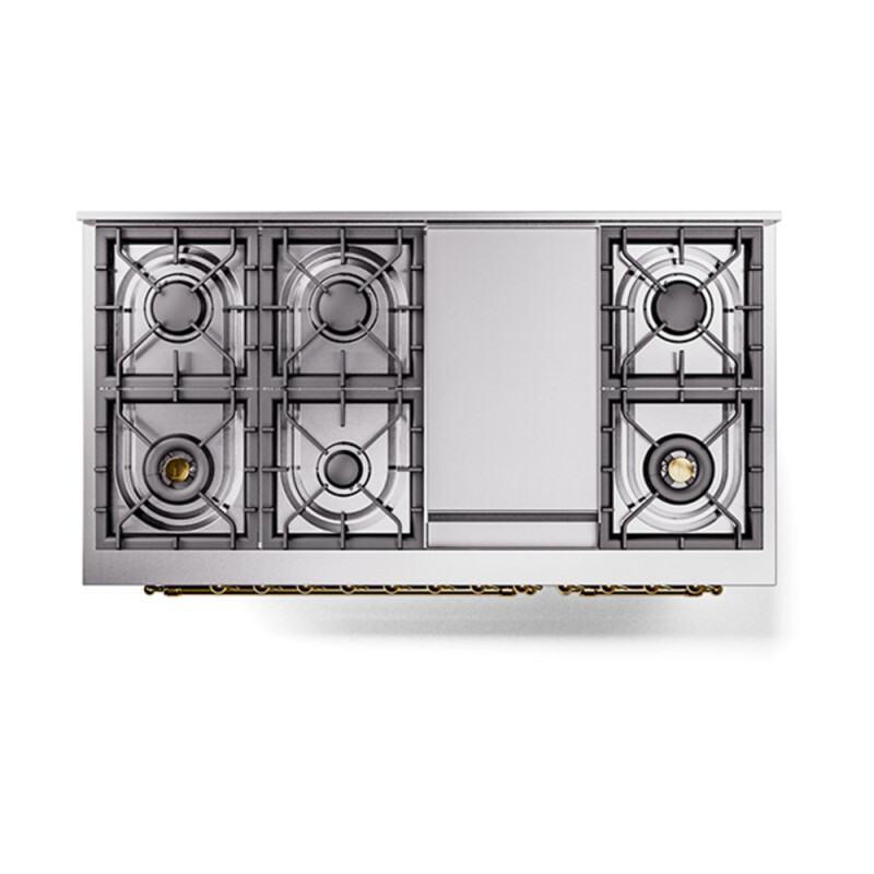 Nostalgie II 48 inch Dual Fuel Range with 5.02 cu. ft. Total Double Oven Capacity UP48FNMPEGGLP
