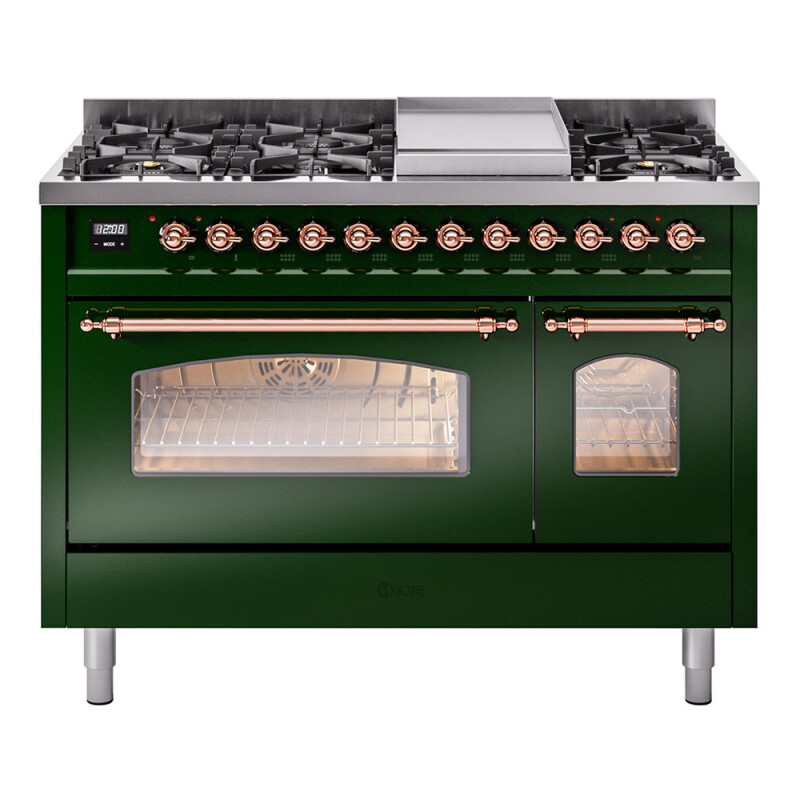 Nostalgie II 48 inch Dual Fuel Range with 5.02 cu. ft. Total Double Oven Capacity UP48FNMPEGPLP